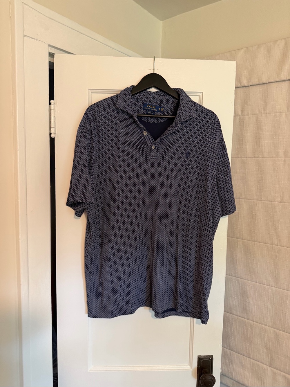 Polo by Ralph Lauren Navy Micro-Pattern Men's Polo